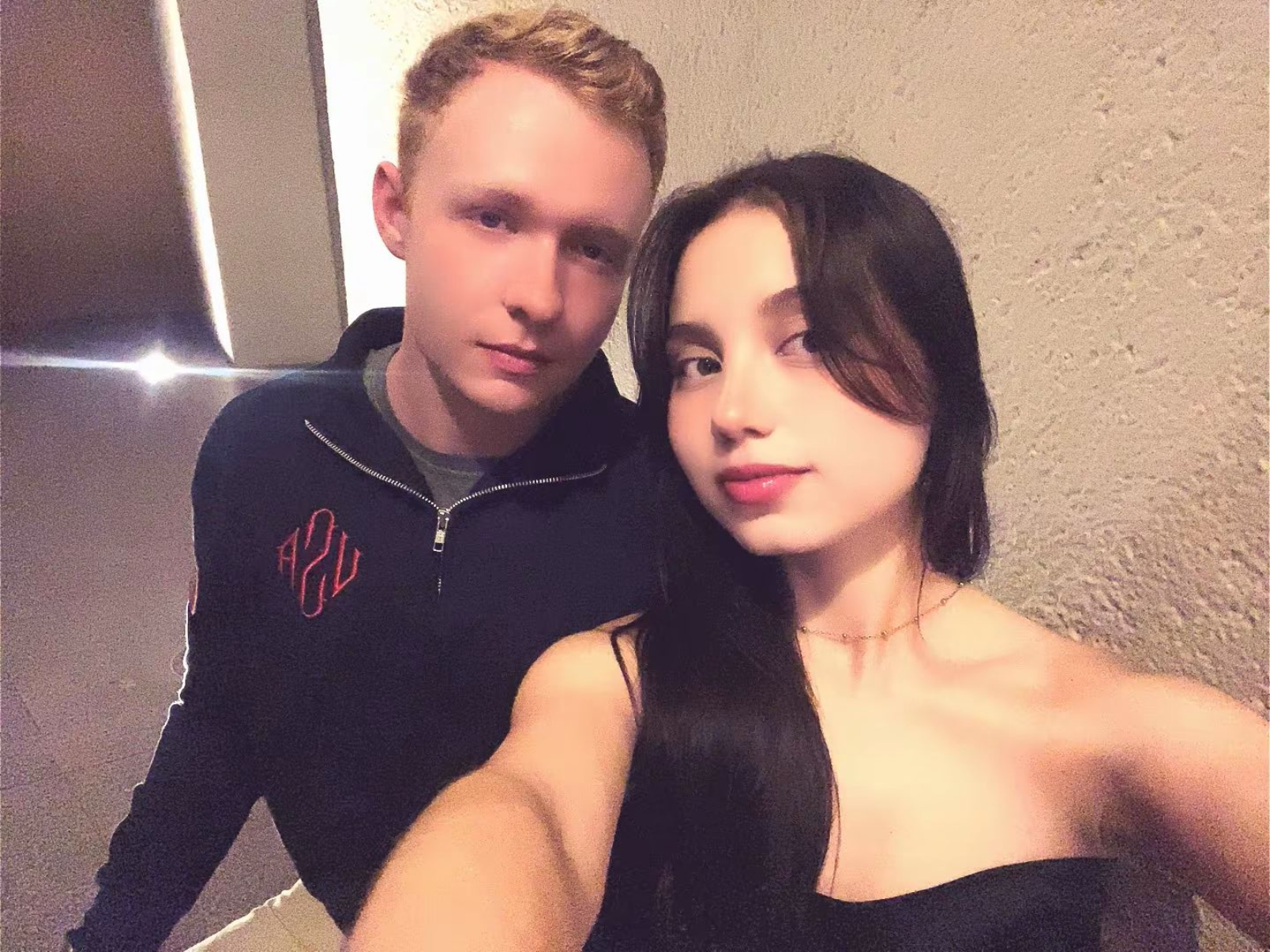 A close selfie of the two of us together